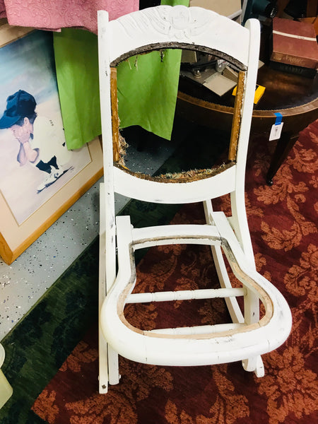 Rehab Ready! Vintage Wooden Folding Rocking Chair (Local Pick Up)