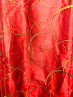 2 PC Curtain Panel Set Burgundy with Gold Swirl 52" x 62"
