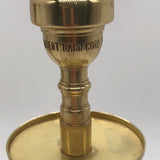 2 PC Brass Mouthpiece (Tuba + Trumpet) Made into Candle Sticks Very Unique!