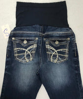 Wallflower Distressed Maternity Jeans BELLY BAND SHOWS WEAR Ladies S