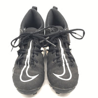 Nike Black and White Alpha Cleats Youth 2Y