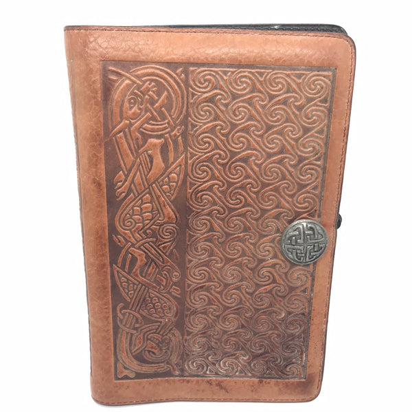 Oberon Brown Leather Journal / Book Cover 6" x 9"