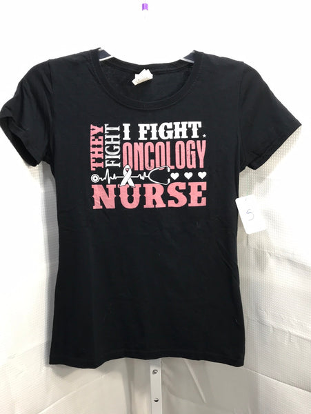 Black Oncology Nurse Graphic Shirt Juniors S