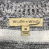 Willow and Wind Grey and Creme Shirt Ladies M