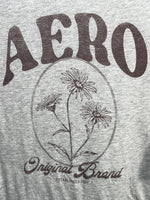 Aero Graphic Tee Gray with Flowers Juniors XL