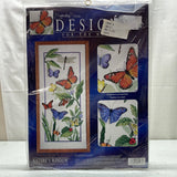 NEW! Cross Stitch Kit: Signature Series Designs "Butterflies" 9" x 20"