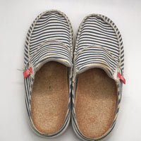 Spenco (Staining) Wht / Blue Stripe Shoes Ladies 6
