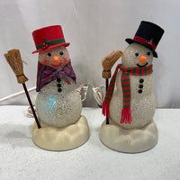 TESTED VINTAGE Avon Snowman Couple: Chilly Sam & Chilly Samantha