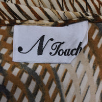 N Touch Brown and Creme Shirt Ladies L/XL