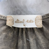 Altar'd State Sleeveless Tan & Grey Tie-Dye Open Vest Juniors M