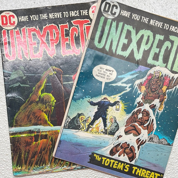Comic Book: DC Comic 1973 Have you the Nerve to Face the Unexpected 2 Book Set WORN