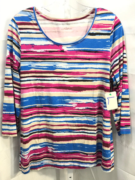 Madison Multicolor Stripe Shirt Ladies L