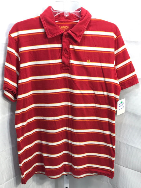 Carbon Red and White Stripe Shirt Mens M