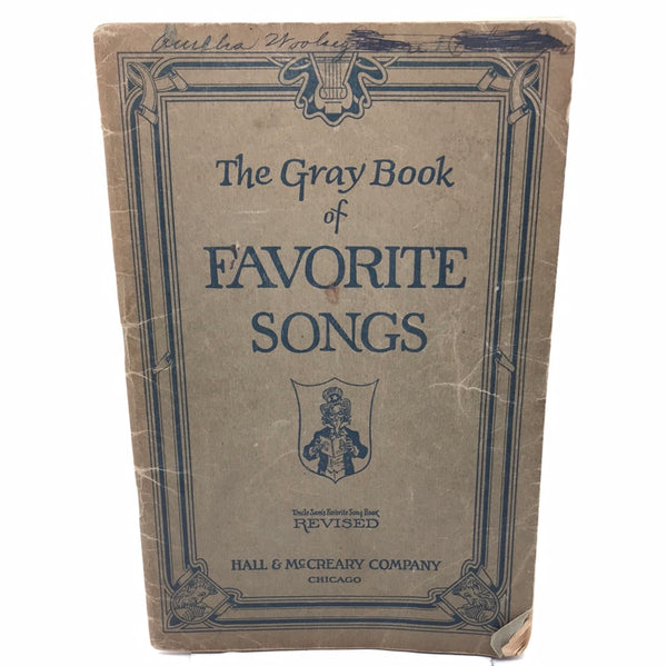 Vintage Music Book 1924 The Gray Book of Favorite Songs