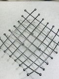 Industrial Metal Chrome Fruit Basket Weave Pattern 15"