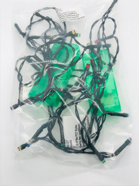 TESTED 2PC Battery Operated 15 Count Mini Colored String Light Like for use in a Wreath