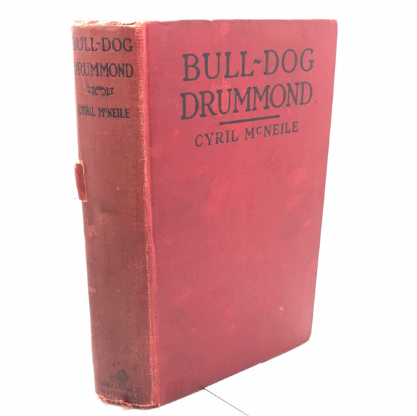 ANTIQUE Book 1920 Bull Dog Drummond by Cyril McNeile Red Hardcover