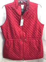 Chico's Zenergy Quilted Vest Red Ladies 1 / XL
