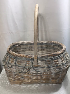 Woven Basket w/ Handle 17" x 13" x 10" (Local Pick Up)