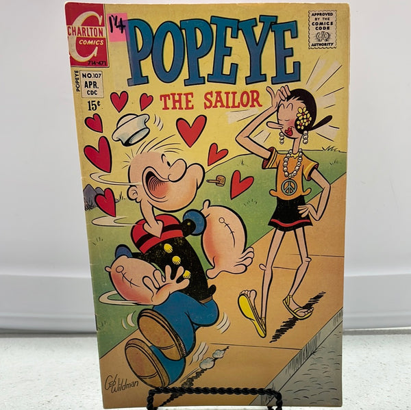 Comic Book: CHARLTON COMICS 1971 Popeye the Sailor #107 APR WORN