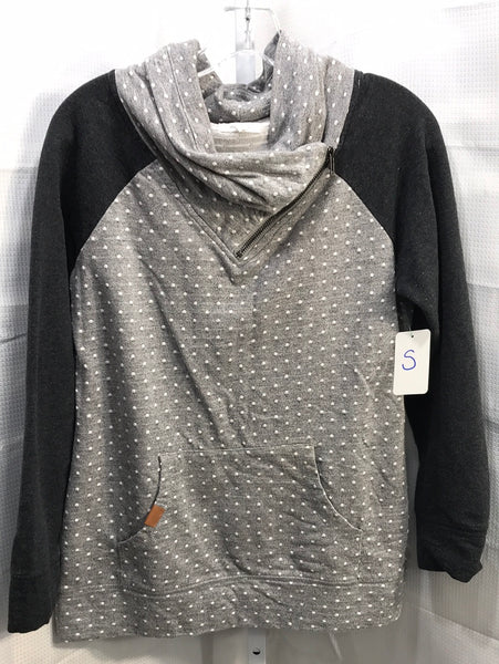 Maurices 2 Tone Grey Polka Dot Pullover Ladies S