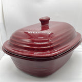 The Pampered Chef New Traditions Deep Covered Baker 1321 Burgundy (Local Pick Up)