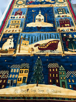 Quilted Table Decor OR Wall Decor A Village for Christmas 44" x 23"