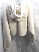 Gilly Hicks Cream Color Sherpa Eared Hoodie Juniors M