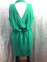 Adelyn Rae Dress Green Sleeveless Mid Thigh Length Ladies S