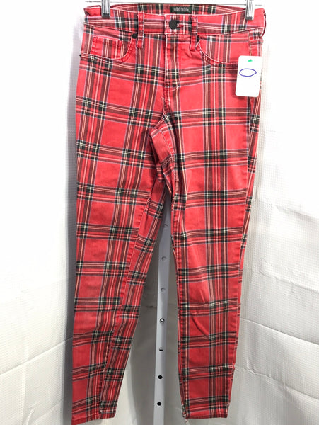 Wild Fable Red Checkered Pants Ladies 0