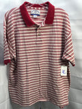 David LeadBetter Red & White Stripe Shirt Mens XL