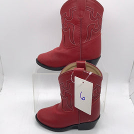 Smokey Mountain Boots (Show Wear) Red Leather Cowboy Boots Toddler 6