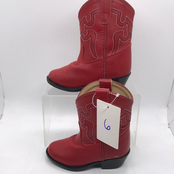 Smokey Mountain Boots (Show Wear) Red Leather Cowboy Boots Toddler 6