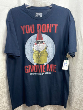 "You Don't Gnome Me" Graphic Tee Navy Blue Adult XL