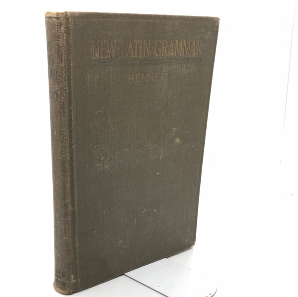 ANTIQUE Book 1918 New Latin Grammar by Charles E Bennett Green Hardcover