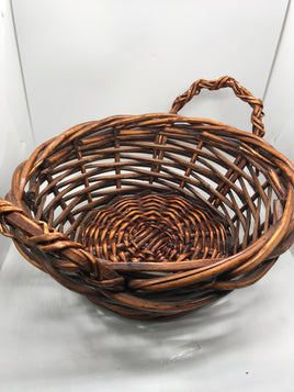 Round Woven Basket w/ Handles 13" x 6"
