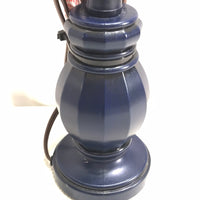TESTED Table Lamp Plastic Base Navy Blue 12"