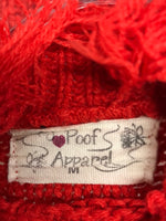 Poof Appearl Vibrant Red Sweater Juniors M
