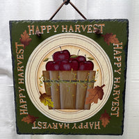 Slate Happy Harvest Sign 9.5" square