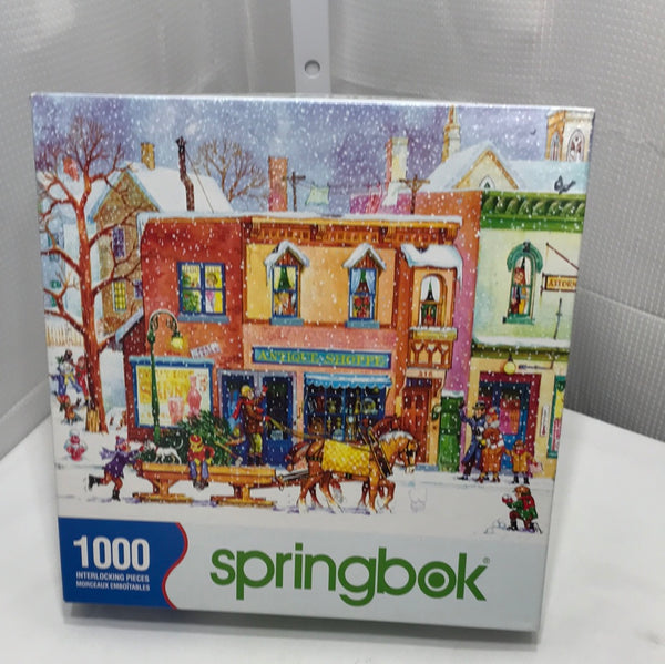 uncounted puzzle 1000 pc springbok christmas Village