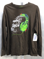 Circo Brown Gorilla With Headphones Long Sleeve Shirt Boys 6/7