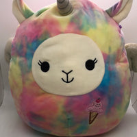 Squishmallows FRESHLY LAUNDERED Lucy May Llamacorn 16" LT STAINING