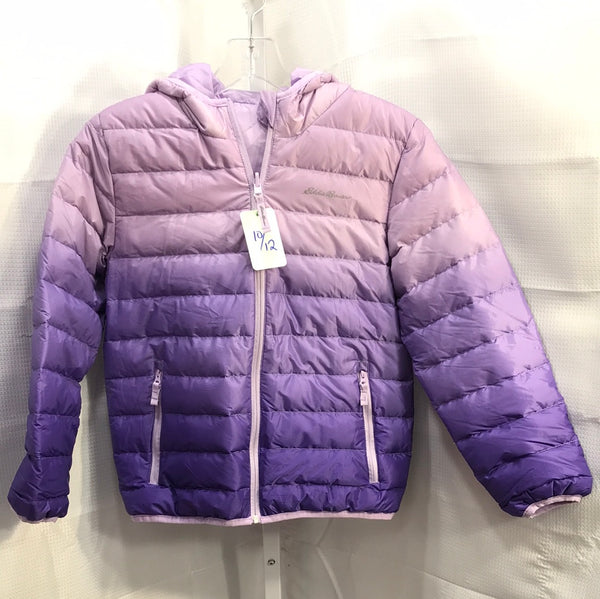 Eddie Bauer Ombre Reversible Purple Coat Girls 10/12