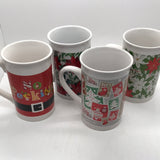 Vintage Royal Norfolk Christmas Mug Set of 4