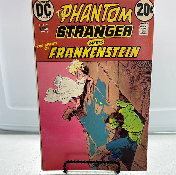 Comic Book: DC COMICS 1973 The Phantom Stranger Meets the Spawn of Frankenstein #26 SEPT WORN