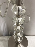 TESTED Clear Glass Octogon Accents Table Lamp 20"