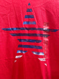 NEW! Khols Patriotic Tee Red with Star Scoop Neck Ladies S