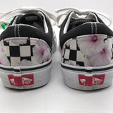 Vans (Lt Wear) Floral Blk / Wht Checkered Shoes Ladies 7.5