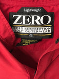 Zero Restriction Golf Outerwear Vest Patriot Embroidered Logo Red Mens L