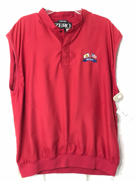 Zero Restriction Golf Outerwear Vest Patriot Embroidered Logo Red Mens L